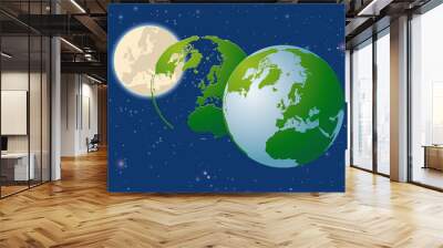 Earth globes Wall mural