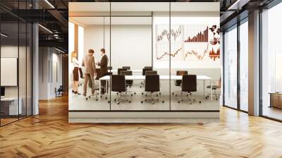 Business chart in conference room Wall mural