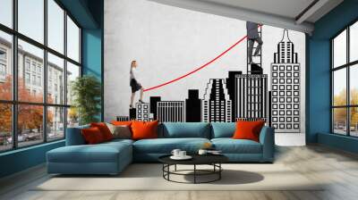 Career ladder Wall mural