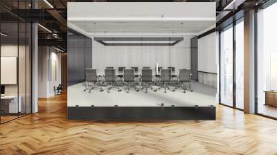 Conference room interior with furniture and projection screen in business office Wall mural