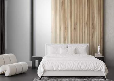 Corner of a bathroom with bathtub and a small wooden chair Wall mural