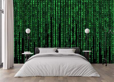 green matrix Wall mural