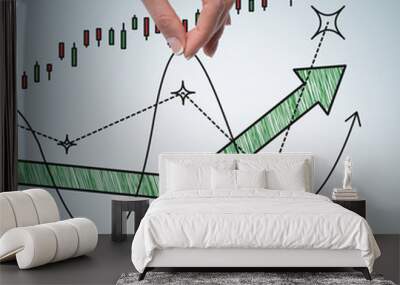 hand holding arrow Wall mural