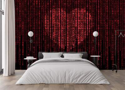 heart matrix Wall mural