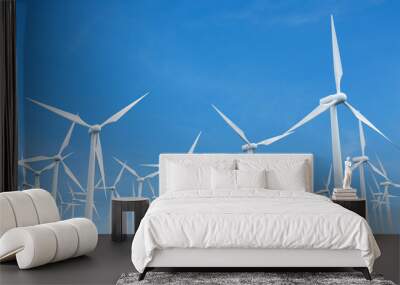 Numerous wind mills Wall mural