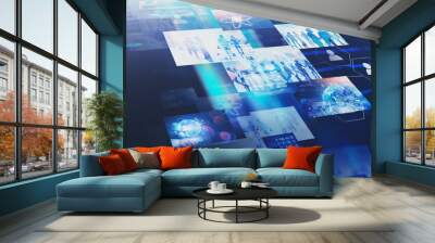 Virtual screen immersive interface background Wall mural