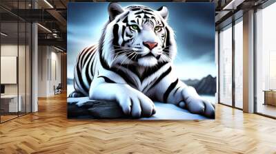 white bengal tiger Wall mural