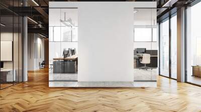 White office interior with mock up wall Wall mural