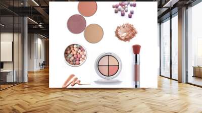 collection of various make up powder Wall mural