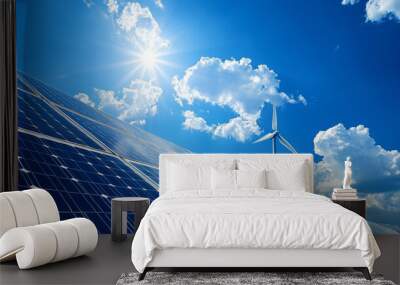 Harnessing clean energy from the environment using advanced technologies Wall mural