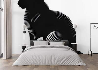 black cat silhouette Wall mural