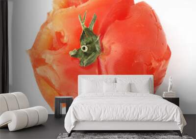 Isolated crushed tomato on a white background. Wall mural