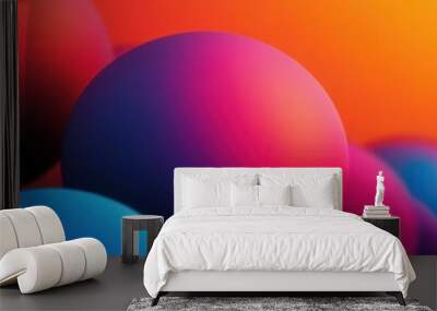 Typography design using Pantone gradient effect, modern and sleek layout Wall mural