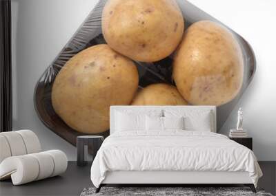 Baking potatoes shrink wrapped Wall mural