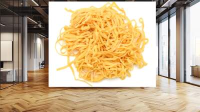 Egg noodles, isolated on white background. Wall mural