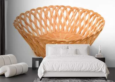 empty wicker basket isolated Wall mural