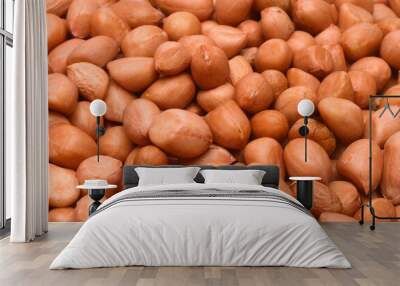 Texture of Peanuts beans background Wall mural