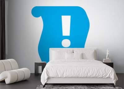 Flat blue Important Information icon Wall mural