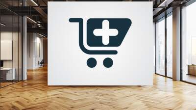 Flat Pharmacy Store icon Wall mural