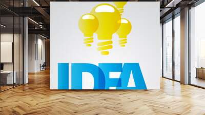 Idea. Abstract colorful text concept Wall mural