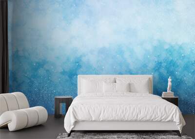 Blue white ombre art texture glitter, Generative AI Wall mural