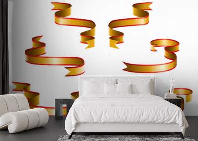 gold ribbon Wall mural