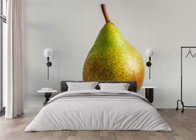 A whole pear isolated a white background Wall mural