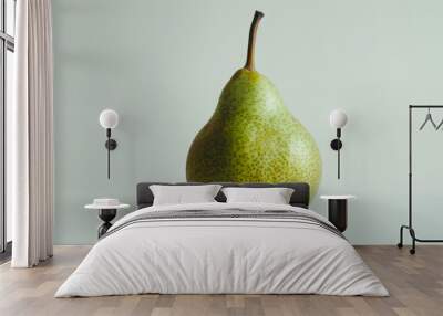 A whole pear isolated a white background Wall mural