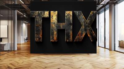 THX letter logo elegant and bold Wall mural