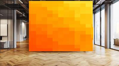 Abstract Orange geometric Background, Creative Design Templates. Pixel art Grid Mosaic, 8 bit vector background. Wall mural