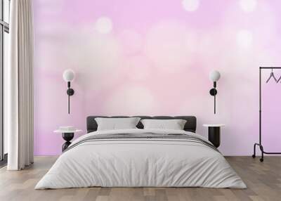 romantic pastel pink colored bokeh effect vector background Wall mural