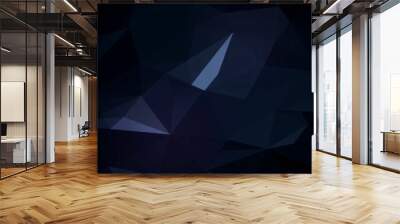 Dark Geometric Abstract Background with Faceted Polygons.generative AI
 Wall mural