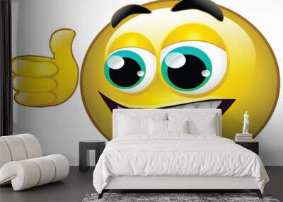 happy smiley face Wall mural