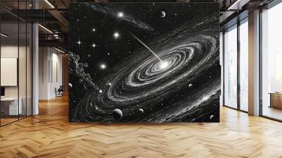 space abstract background Wall mural