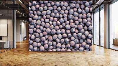 Seamless abstract background of expanded clay or balls of iron ore. Wall mural