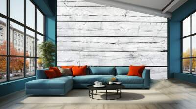 Weathered white wood Wall mural