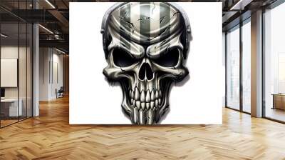 skull emblem medal design Wall mural