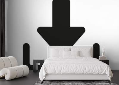 Download vector icon or install symbol. Downloading button Wall mural