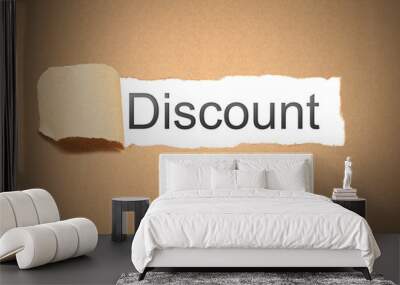 brown paper torn to reveal discount Wall mural