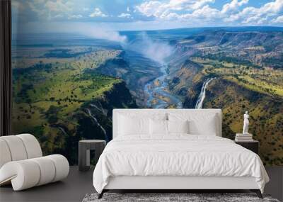 Drone perspective ! East African Great Rift Valley  Wall mural