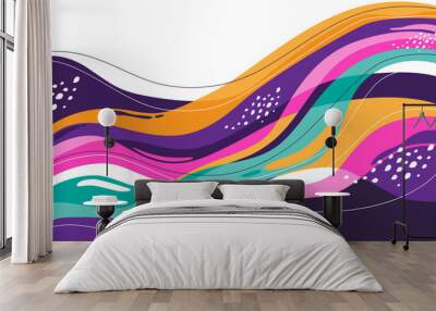 creative background wind and leaf with colorful for mural, print, decor, background, etc. Wall mural