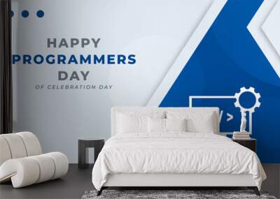 International Programmers Day Celebration Vector Design Illustration for Background, Poster, Banner, Advertising, Greeting Card Wall mural