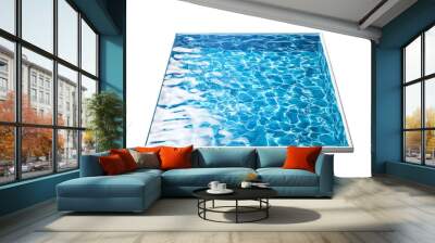 Square-shaped swimming pool, isolated on transparent background. Wall mural