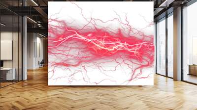 Glowing electric red flash isolated on transparent background	
 Wall mural