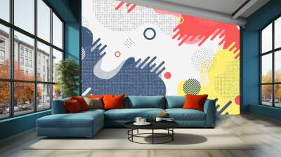 Abstract colorful business tone of minimal color shapes decoration. illustration vector eps10 Wall mural