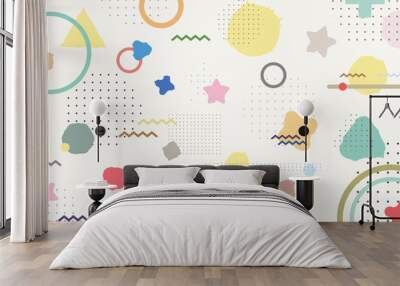 Abstract of colorful geometric pattern background. Wall mural