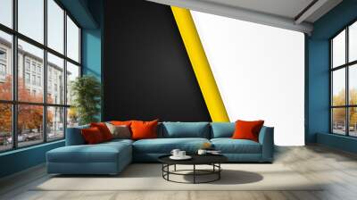 Abstract of futuristic technology yellow black white background. Wall mural