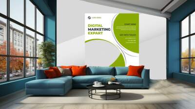 Digital marketing social media post template Wall mural