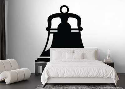  Liberty bell  silhouette vector Transparent White Background Wall mural