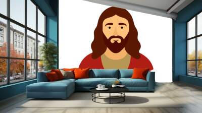 Jesus | isolated vector illustration on white background Wall mural